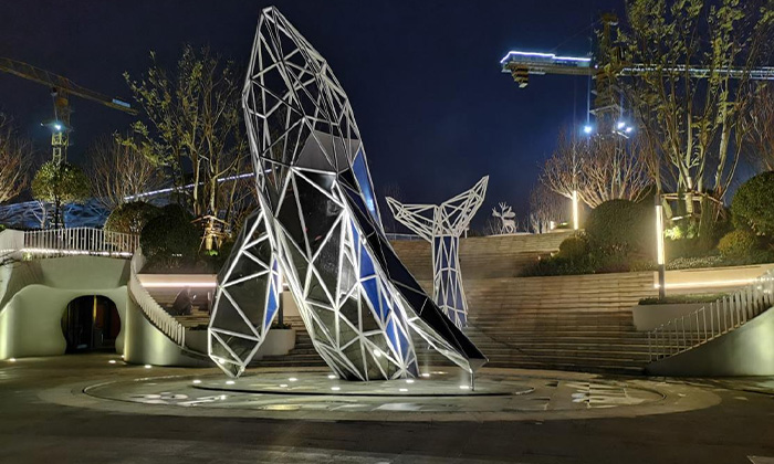 „KUN“-Skulptur erscheint deutlich im Xianyang·Yunheyue-Park